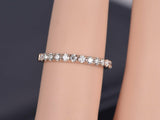Bridal Half Eternity Wedding Ring Band 1ct Round Cut Diamond 14k RoseGold Finish
