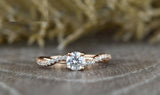 1.2ct Round Cut Diamond Engagement Ring 14k Rose Gold Finish Infinity Wedding