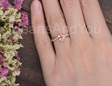 1ct Pear Cut Simulated Morganite Infinity Engagement Ring 14k Rose Gold Plated