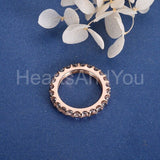 1ct Round Cut Simulated Morganite Half Eternity Wedding Band 14k RoseGold Plated
