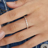 0.4ct Baguette Simulated Diamond Minimalist Wedding Band 14k Yellow Gold Plated