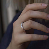 0.8ct Wedding Ring Band Round Cut Diamond Anniversary 14k White Gold Finish