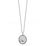 0.5ct Round Cut Moissanite Tree of Life Pendant 14k White Gold Plated NO CHAIN