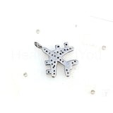 0.5ct Round Cut Moissanite Aeroplane Pendant 14k White Gold Plated NO CHAIN