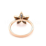 0.3ct Round Cut Moissanite Star Design Engagement Ring 14k Yellow Gold Plated