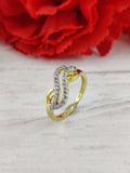 0.2ct Round Cut Moissanite Leaf Split Band Wedding Ring 14k Yellow Gold Plated