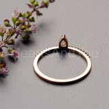 0.2ct Pear Cut Simulated Diamond Solitaire Engagement Ring 14K YellowGold Plated