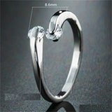 0.5ct Round Cut Diamond Engagement Ring 14k WhiteGold Finish Two Stone Solitaire