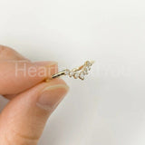 0.5ct Round Cut Moissanite Curved Women Engagement Ring 14k Yellow Gold Plated