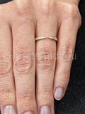 0.2ct Round Cut Moissanite Bow Tie Shaped Wedding Band 14k Yellow Gold Plated