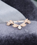 0.5ct Round Cut Moissanite Curved Milgrain Wedding Band 14k Yellow Gold Plated