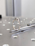 0.5ct Round Cut Moissanite Bezel Set Solitaire Women Ring 14k White Gold Plated