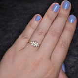 2Ct Marquise Round Diamond Elegant Vintage Engagement Ring 14K Yellow Gold Over