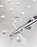 0.2ct Round Cut Moissanite Curved Minimalist Wedding Band 14k White Gold Plated