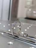 0.2ct Round Cut Simulated Sapphire Filigree Wedding Band 14k White Gold Plated