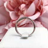 0.3ct Round Cut Moissanite Cross Split Women Wedding Band 14k White Gold Plated