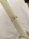 2.5ct Wedding Band Oval Cut Green Peridot Stylish Three Stone 14k WhiteGold Over
