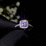 Halo Solitaire Accents Engagement Ring 2ct Round Cut Diamond 18k White Gold Over