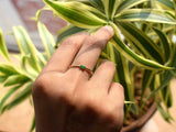 0.3ct Engagement Ring Baguette Cut Green Emerald Solitaire 14k Yellow Gold Over