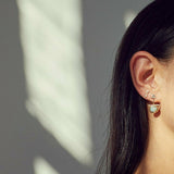 0.15ct Round Cut Diamond Vertical Bar Minimal Stud Earrings 14k WhiteGold Finish