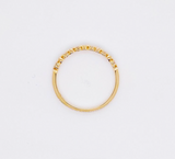 0.5ct Round Cut Simulated Blue Sapphire Wave Wedding Band 14k Yellow Gold Plated