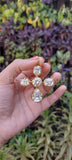 2ct Pear Simulated Diamond Cross Christ Pendant 14k Yellow Gold Plated NO CHAIN