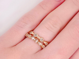 0.5ct Round Cut Moissanite Irish Stackable Wedding Band 14k Rose Gold Plated