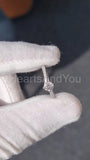 0.5ct Round Cut Moissanite Solitaire with Accents Ring 14k White Gold Plated