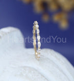 0.3ct Marquise Simulated Diamond Eternity Wedding Band 14k Yellow Gold Plated