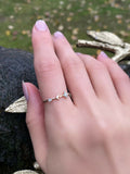 0.5ct Engagement Ring Round Cut Diamond Crescent Star Petite 14k YellowGold Over