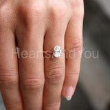 2.2ct Oval Simulated Diamond Anniversary Engagement Ring 14k Yellow Gold Plated
