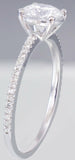 Solitaire Promise Engagement Ring 1.3ct Round Cut Diamond 14k White Gold Finish
