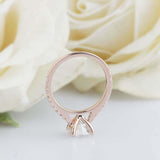 2.1ct Round Cut Diamond Engagement Ring Accents Solitaire 14k Rose Gold Finish