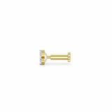 0.4ct Round Cut Diamond Cluster Nose Pin Ring Piercing Women 14k YellowGold Over