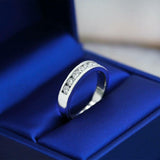 2ct Round Cut Diamond Wedding Ring Band 14k White Gold Over Unique Half Eternity