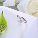 0.5ct Round Cut Diamond Engagement Ring 18k White Gold Finish Solitaire Promise