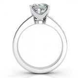 2ct Princess Cut Diamond Solitaire Accents Engagement Ring 14k White Gold Finish