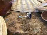 2.4ct Engagement Ring Radiant Cut Blue Sapphire Solitaire 14k White Gold Finish
