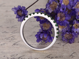 1.7ct Round Cut Green Emerald Wedding Band Half Eternity 14k White Gold Finish