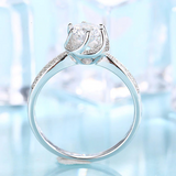 2ct Round Cut Diamond Engagement Ring 14k White Gold Finish Unique Promise Women