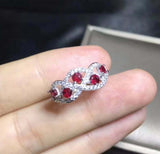 2.3ct Wedding Ring Band Round Cut Pink Ruby Swirl Stylish 14k White Gold Finish