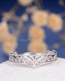 0.1ct Round Cut Moissanite Princess Crown Engagement Ring 14k White Gold Plated