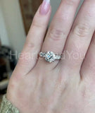 2.35ct Round Cut Moissanite Solitaire with Accents Ring 14k Yellow Gold Plated