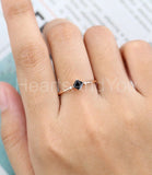 0.3ct Princess Simulated Diamond Trilogy Engagement Ring 14k Rose Gold Plated