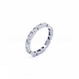 0.5ct Baguette Cut Simulated Diamond Eternity Wedding Band 14k White Gold Plated