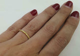 1ct Round Cut Yellow Sapphire Wedding Band Half Eternity 14k Yellow Gold Finish