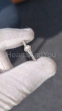 0.5ct Round Cut Moissanite Solitaire with Accents Ring 14k White Gold Plated
