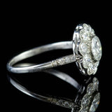 2ct Round Cut Diamond Engagement Ring Halo Milgrain Vintage 14k WhiteGold Finish