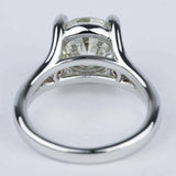 1.6ct Round Cut Diamond Sapphire Split Shank Solitaire Ring 14K White Gold Over