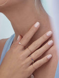 0.55ct Engagement Ring Oval Cut Diamond Minimalist Petite 14k Rose Gold Finish